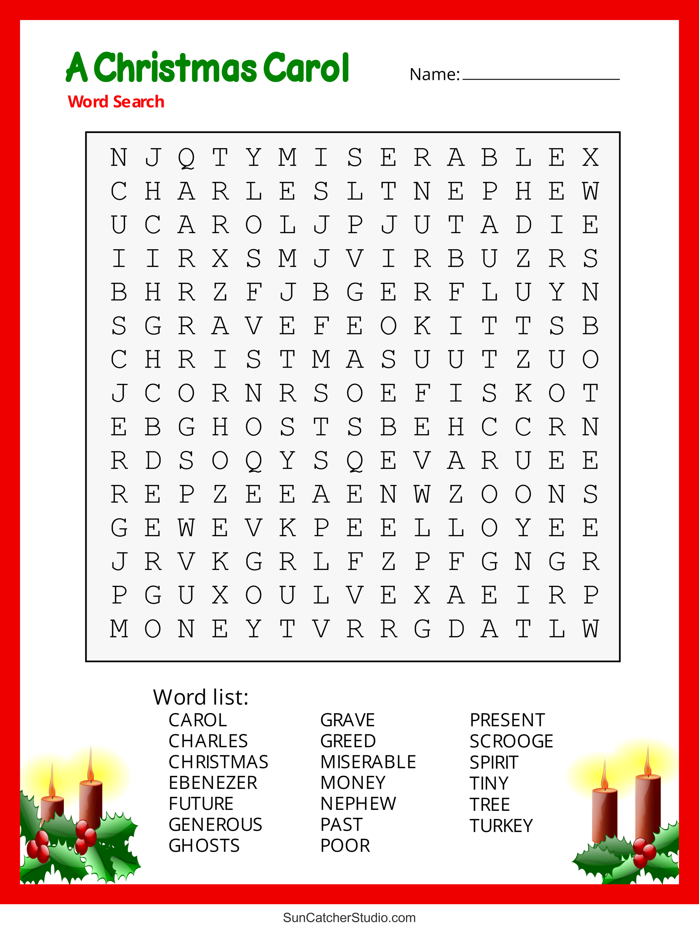 christmas word search (free printable pdf puzzles) – free